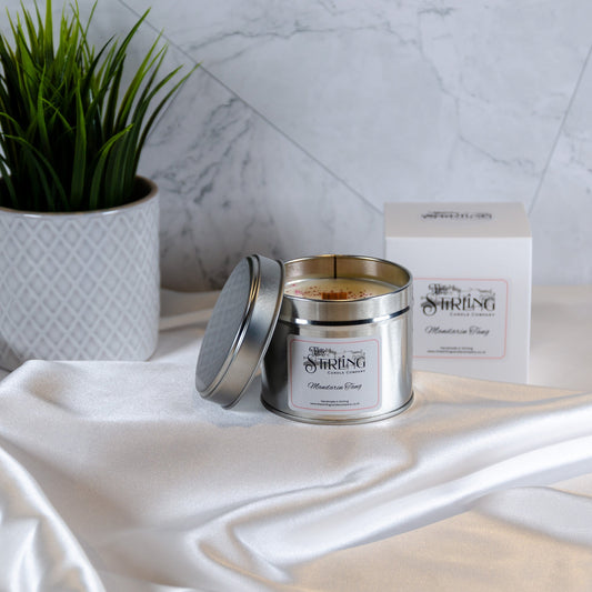 Mandarin Tang - Travel Tin Candle - Wooden Wick - mezetto Shopify Collective The Stirling Candle Company