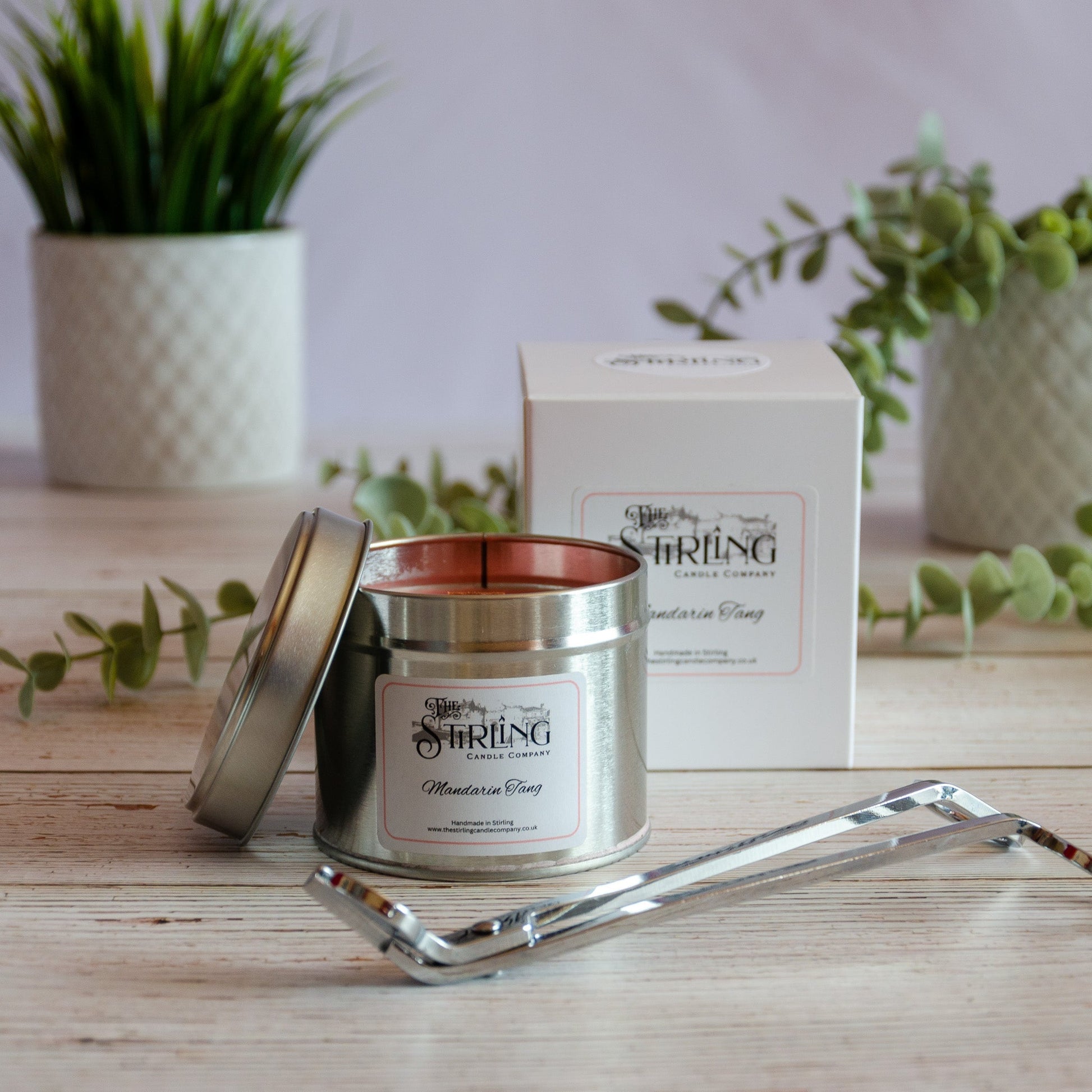 Mandarin Tang - Travel Tin Candle - Wooden Wick - mezetto Shopify Collective The Stirling Candle Company