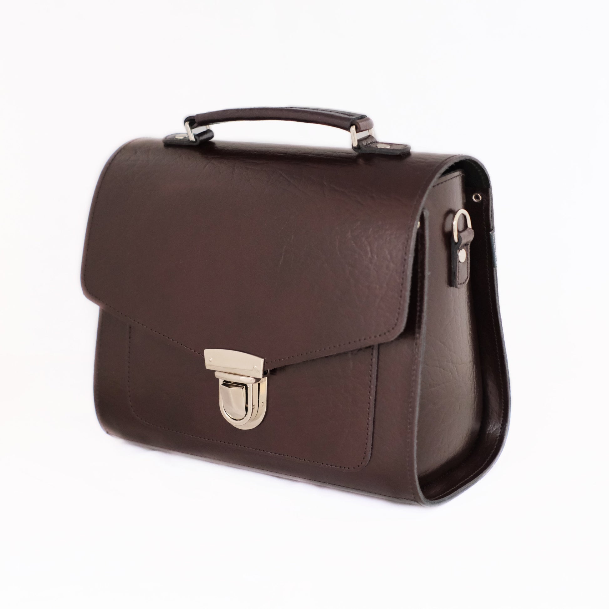 Executive Handmade Leather Sugarcube Grande - Marsala Red-1