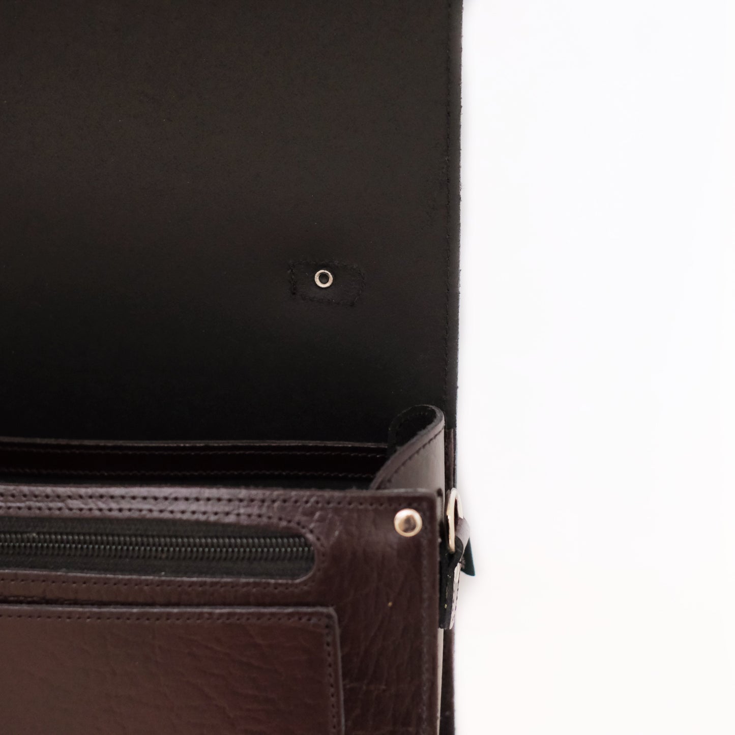 Executive Handmade Leather Sugarcube Grande - Marsala Red-2
