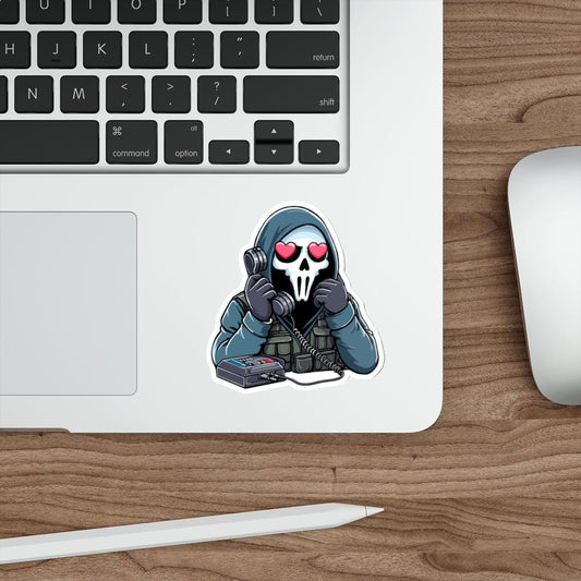 Masked Soldier Heart Eyes Phone Sticker - mezetto KEOLIX KEOLIX