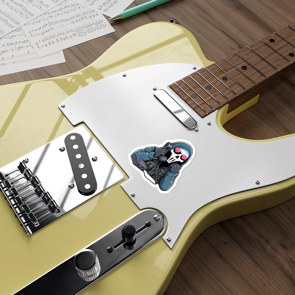 Masked Soldier Heart Eyes Phone Sticker - mezetto KEOLIX KEOLIX