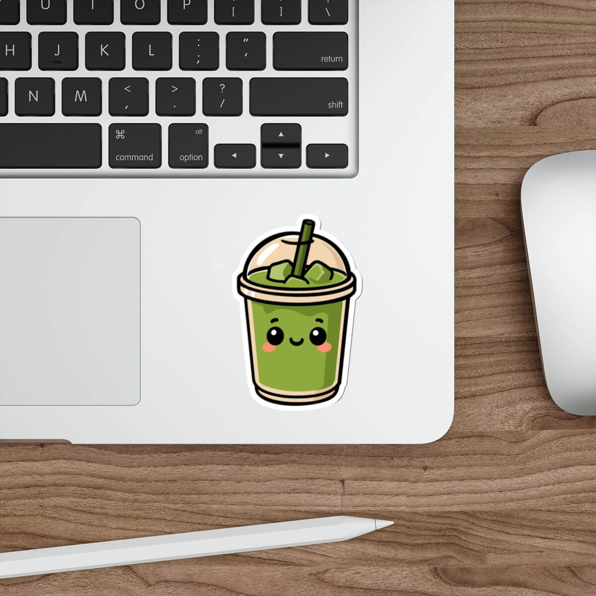 Cute Matcha Cup Sticker – Waterproof Kawaii Vinyl