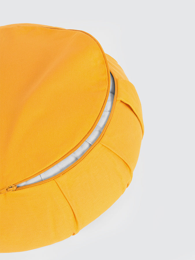 Yoga Studio GOTS Organic Cotton Crescent Lotus Zafu Buckwheat Cushion