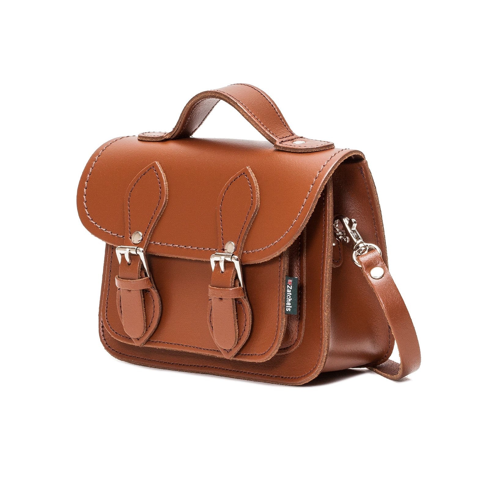 Handmade Leather Micro Satchel - Chestnut-1