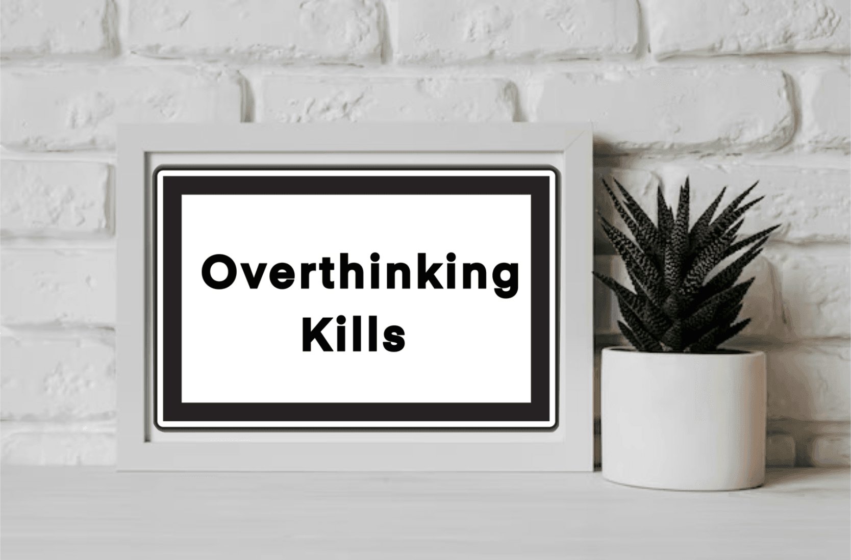 Mindful Caution – Overthinking Kills Bold Art Print - mezetto KEOLIX KEOLIX