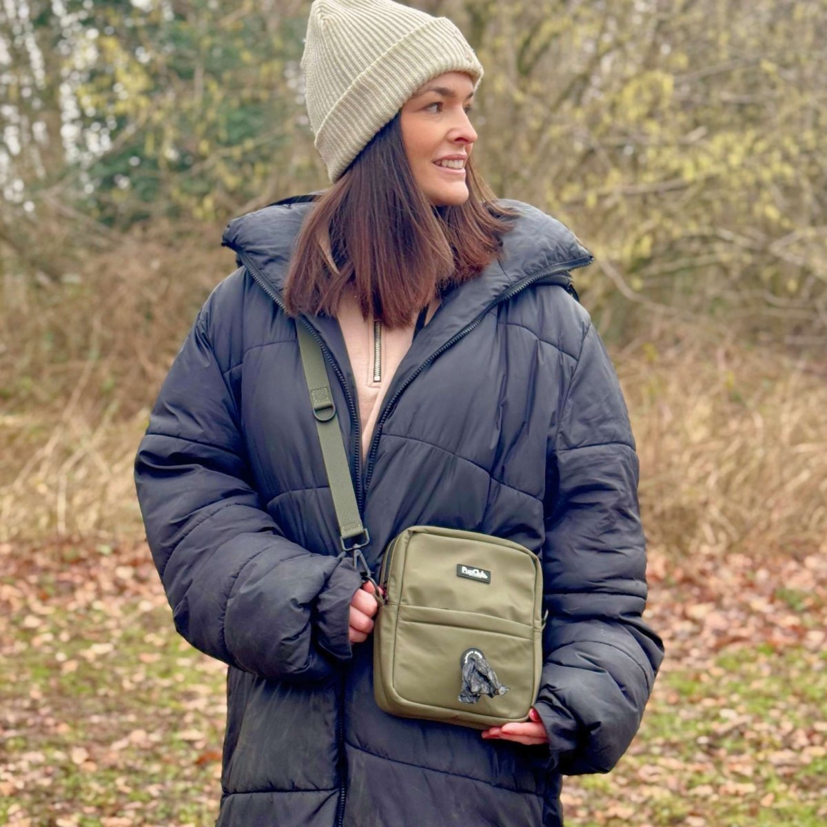 Mini Dog Walking Bag - Khaki Green - mezetto PupClub Couture PupClub Couture