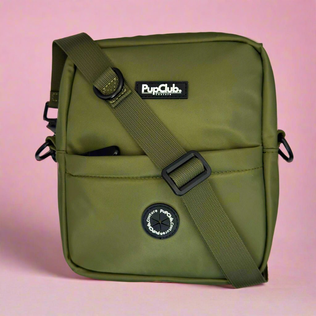 Mini Dog Walking Bag - Khaki Green - mezetto PupClub Couture PupClub Couture