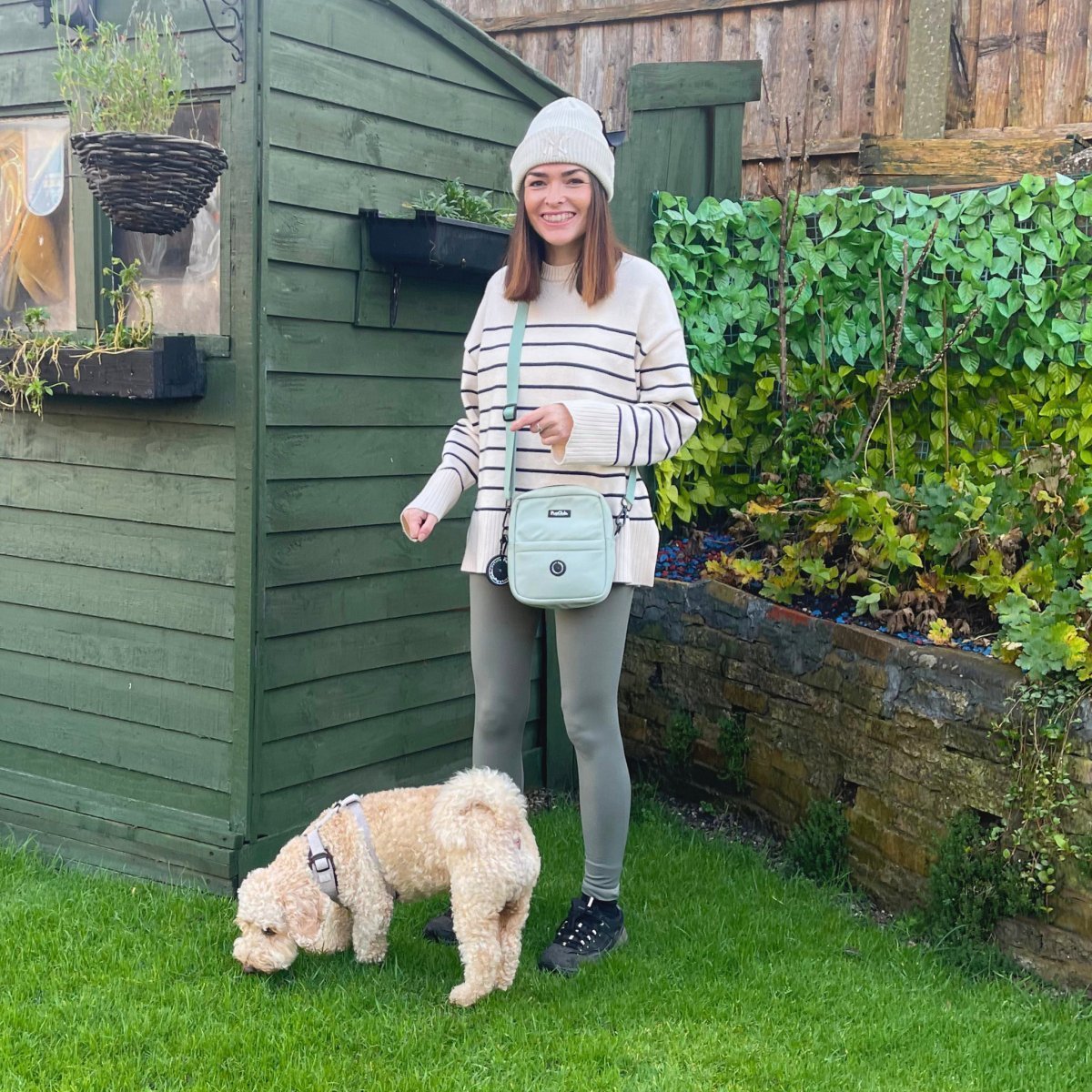 Mini Dog Walking Bag - Sage Green - mezetto PupClub Couture PupClub Couture