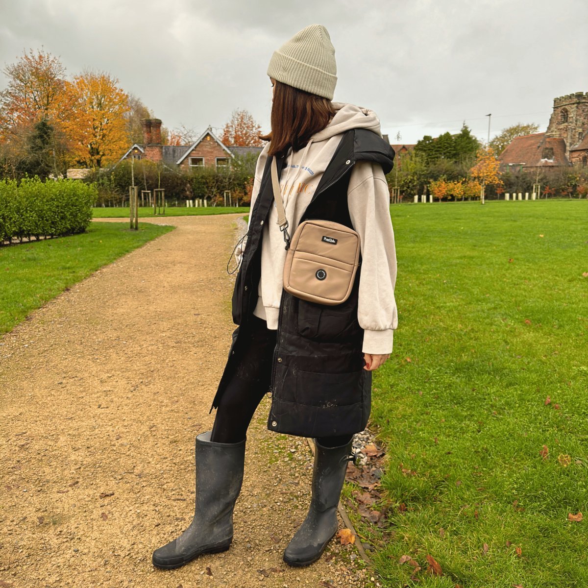 Mini Dog Walking Bag - Tan - mezetto PupClub Couture PupClub Couture