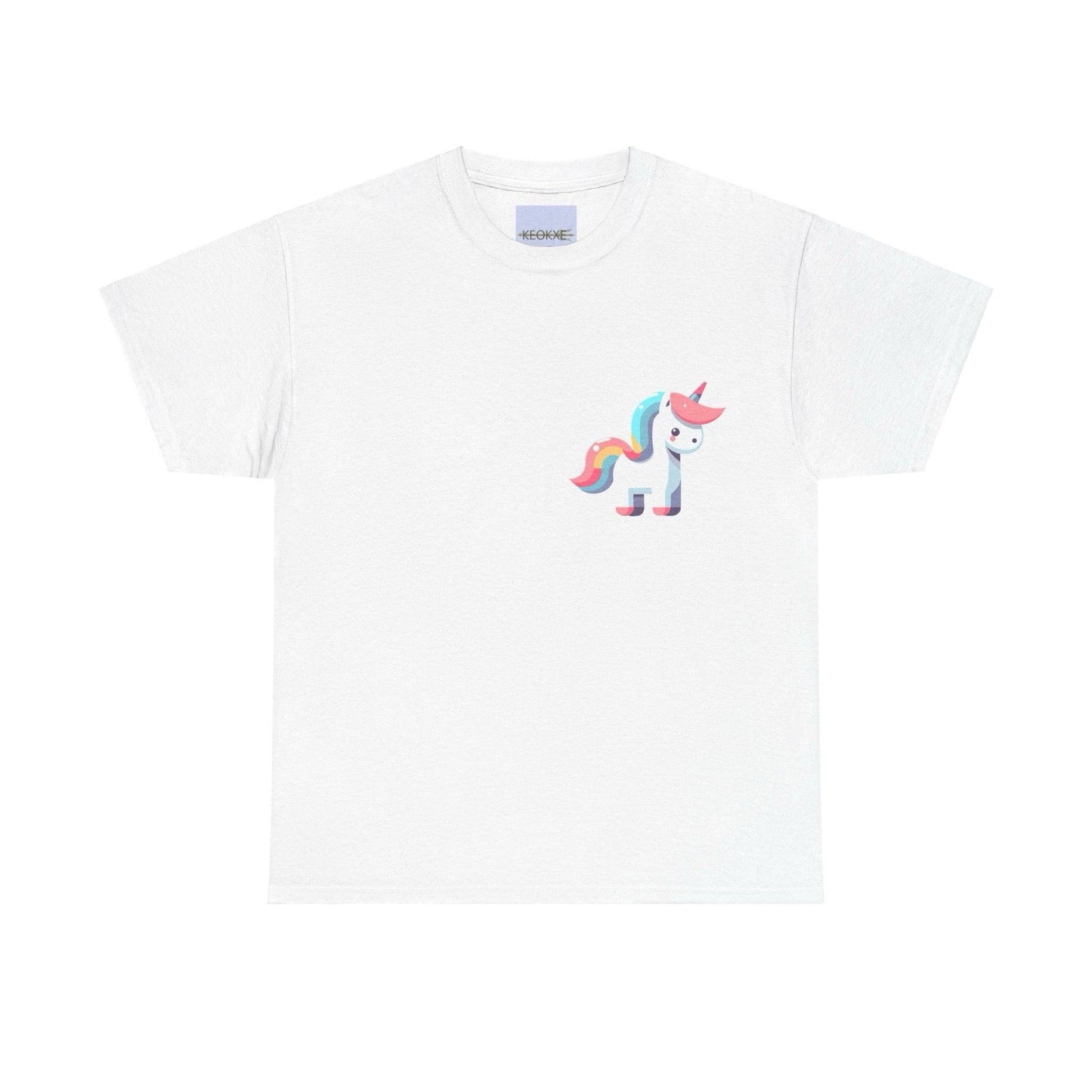 Minimalist Cartoon Unicorn T-Shirt | Whimsical Magic Tee - mezetto KEOLIX KEOLIX