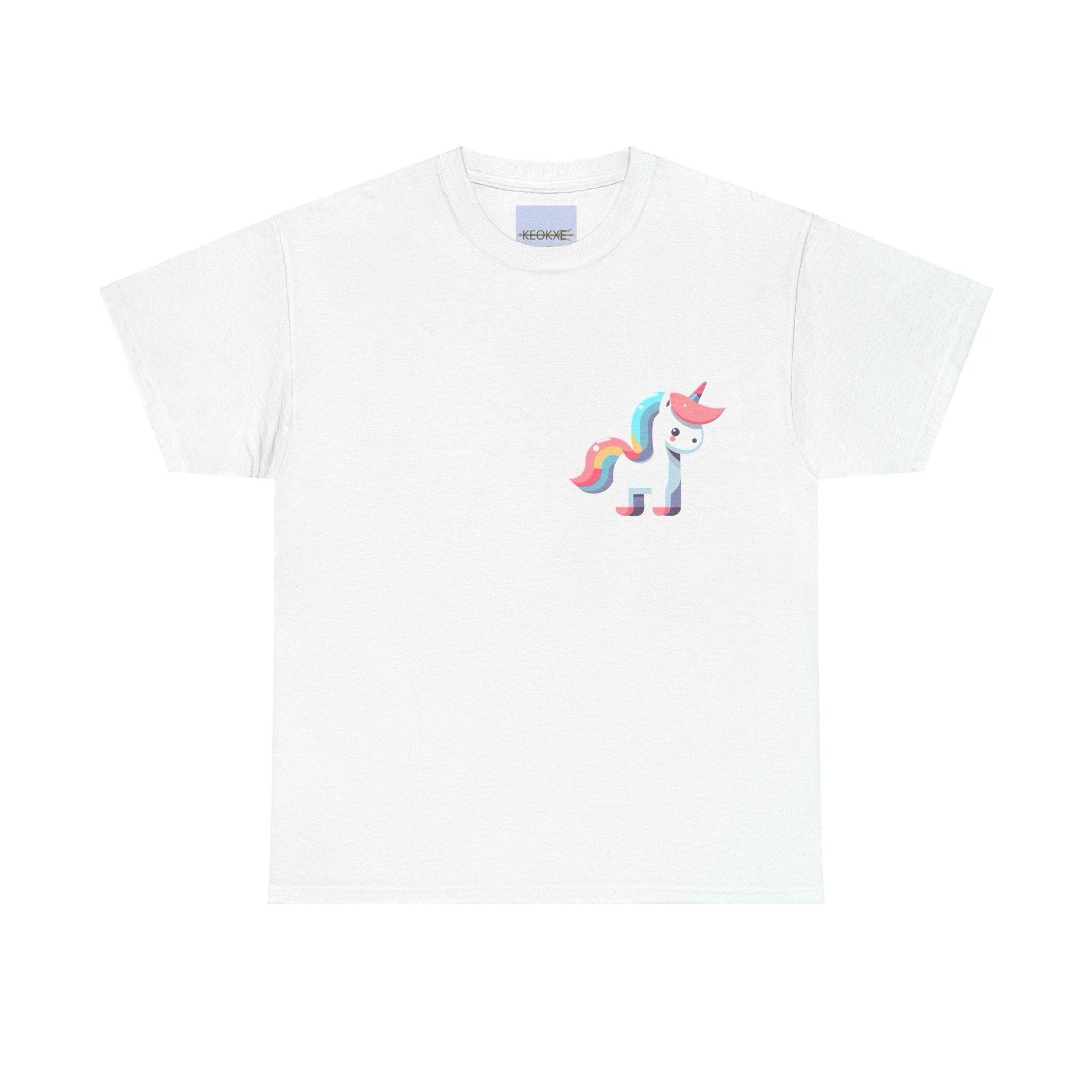 Minimalist Cartoon Unicorn T-Shirt | Whimsical Magic Tee - mezetto KEOLIX KEOLIX