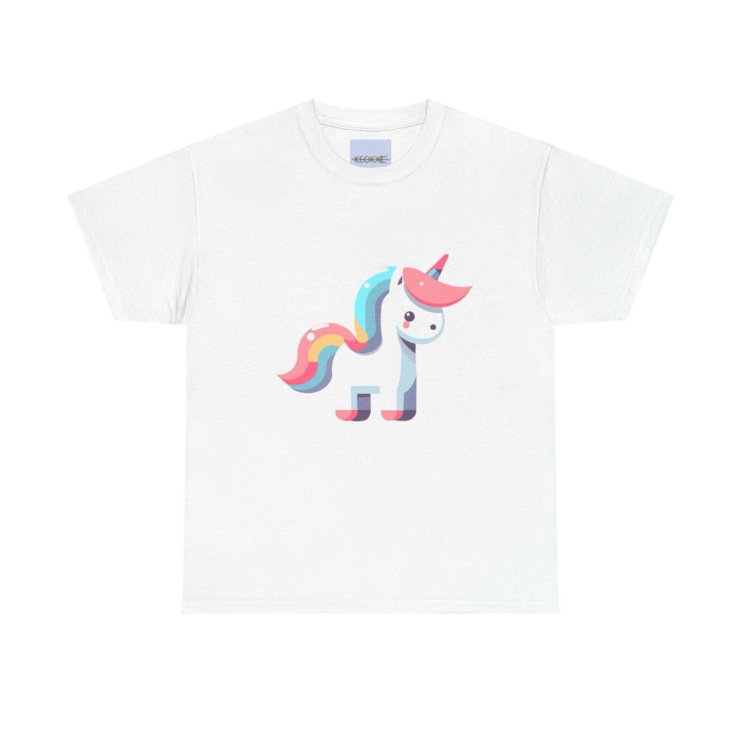 Minimalist Cartoon Unicorn T-Shirt | Whimsical Magic Tee - mezetto KEOLIX KEOLIX
