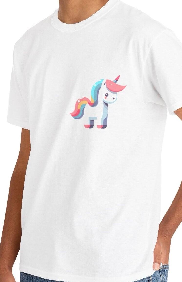 Minimalist Cartoon Unicorn T-Shirt | Whimsical Magic Tee - mezetto KEOLIX KEOLIX