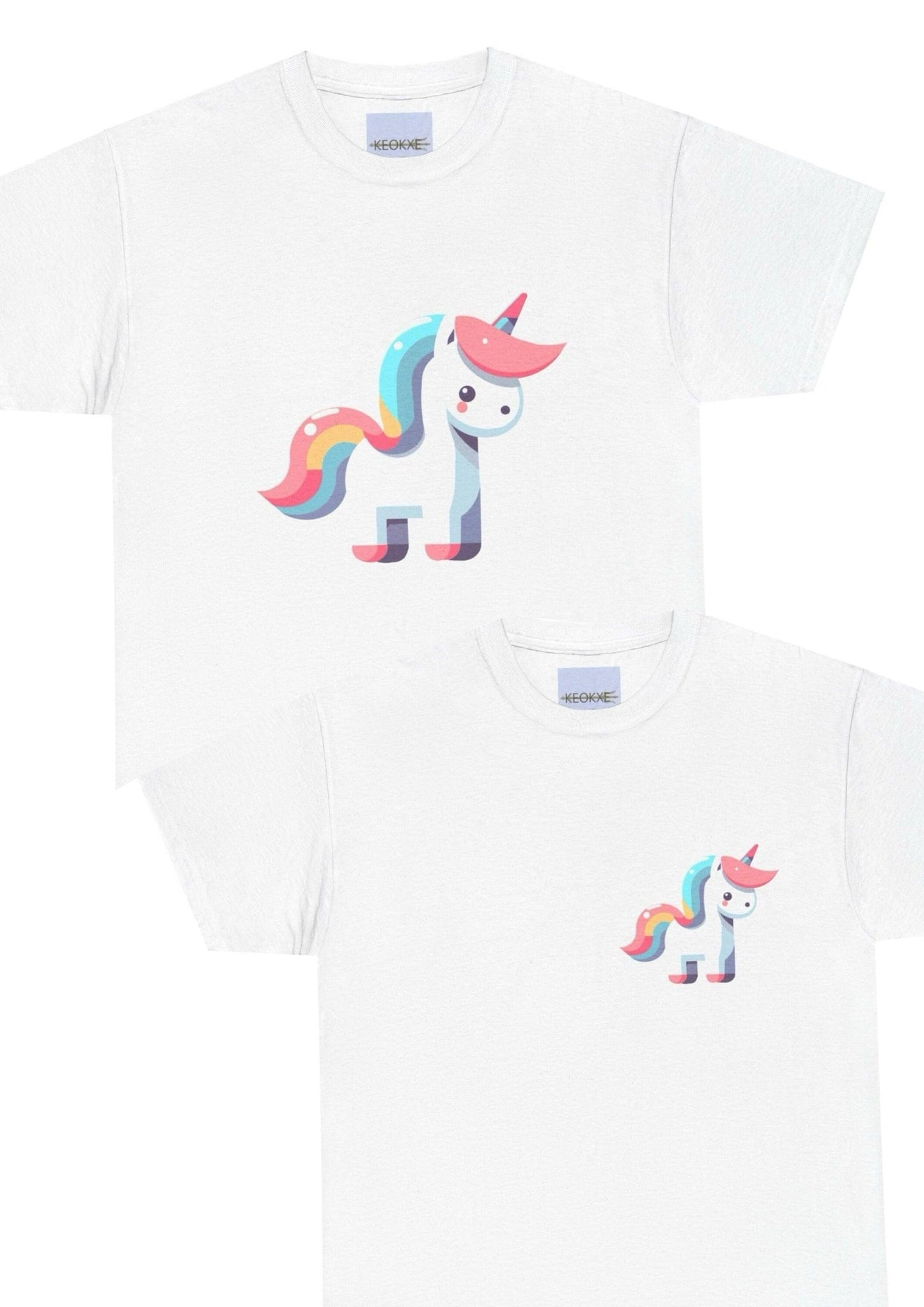 Minimalist Cartoon Unicorn T-Shirt | Whimsical Magic Tee - mezetto KEOLIX KEOLIX