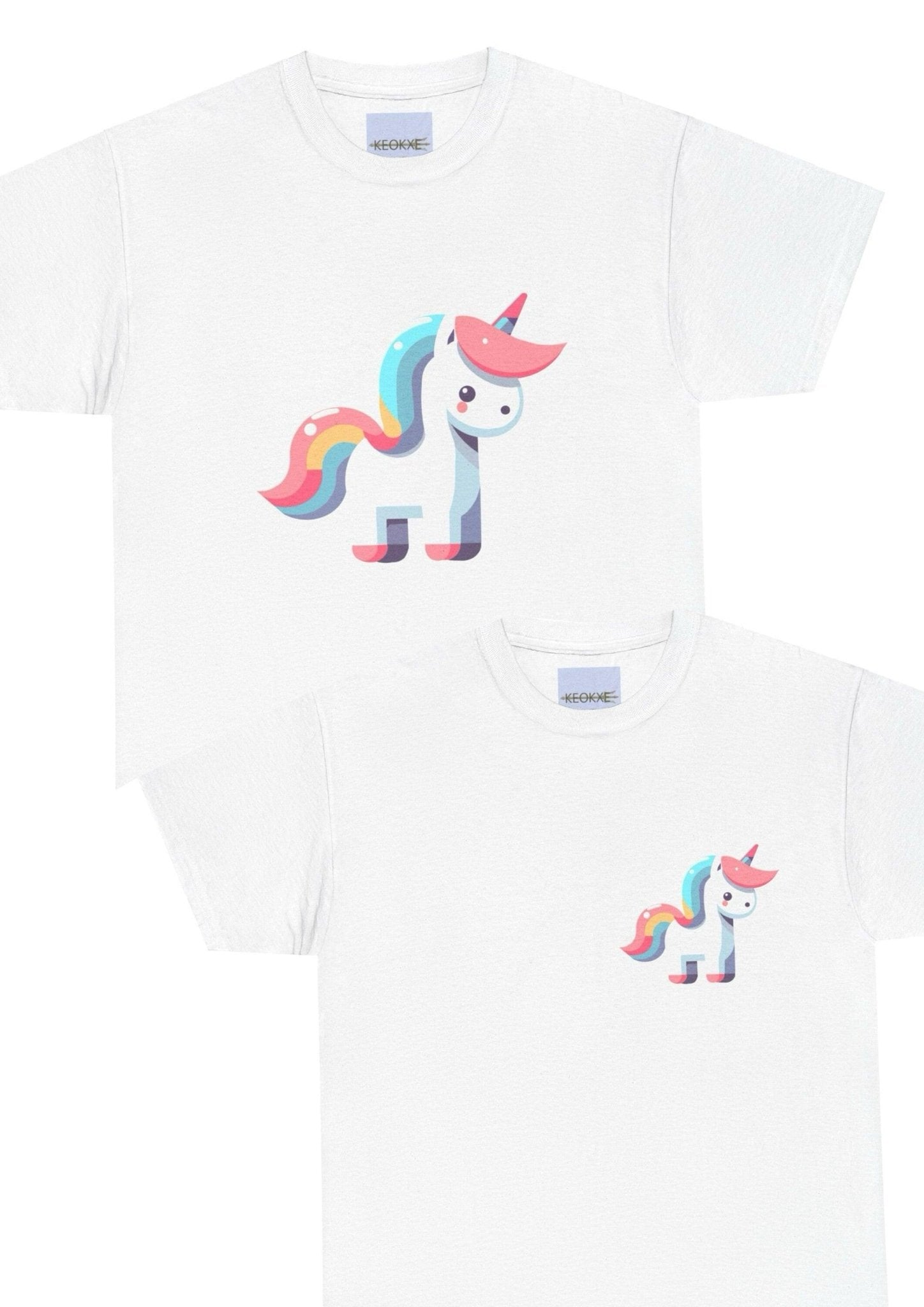 Minimalist Cartoon Unicorn T-Shirt | Whimsical Magic Tee - mezetto KEOLIX KEOLIX