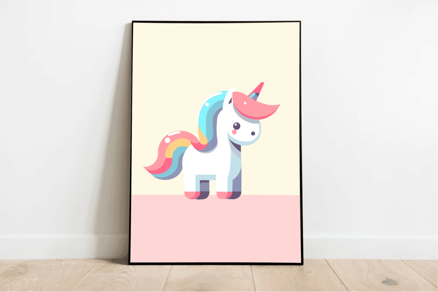 Minimalist Unicorn Art Print – Magical Wall Decor - mezetto KEOLIX KEOLIX