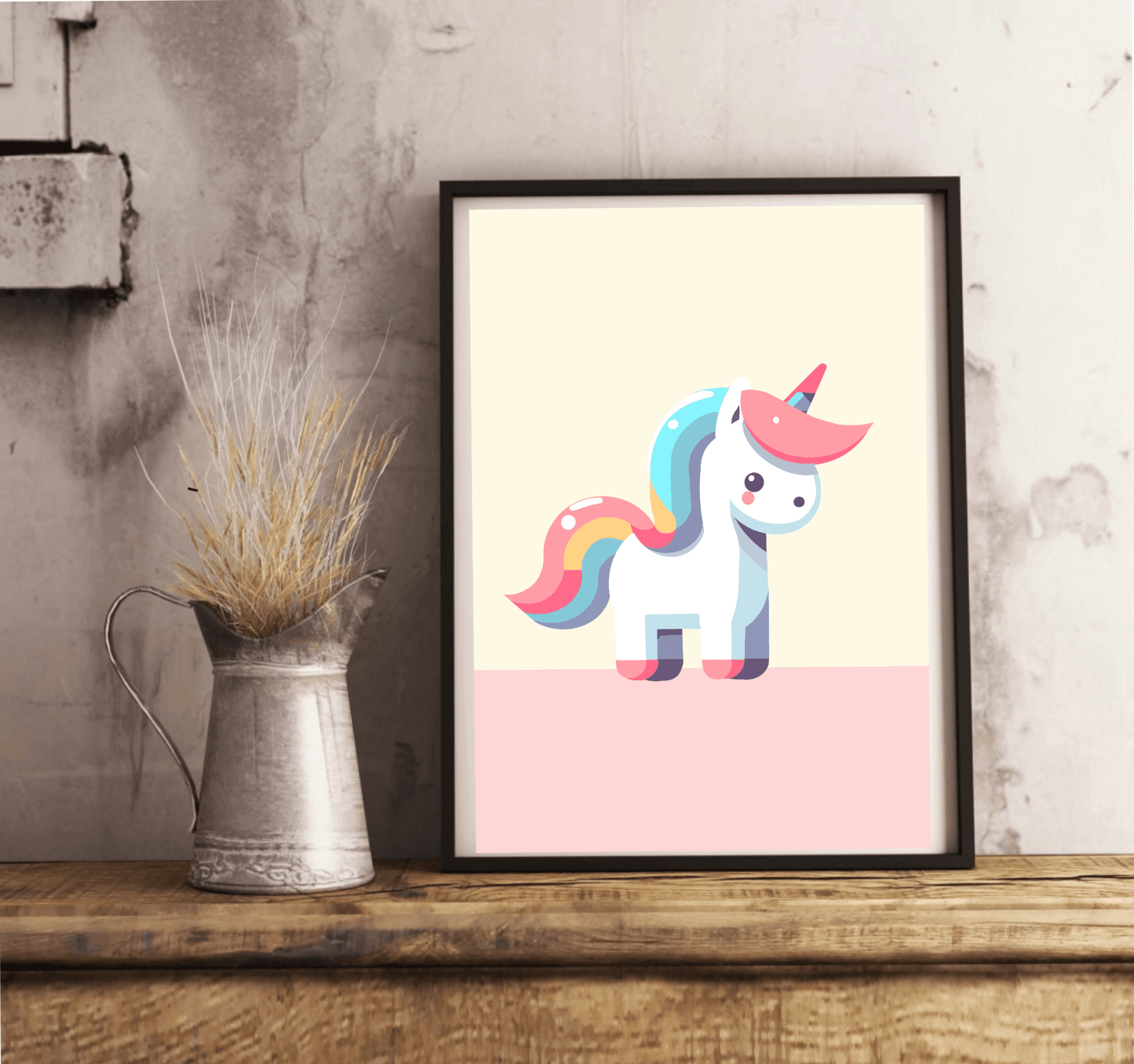 Minimalist Unicorn Art Print – Magical Wall Decor - mezetto KEOLIX KEOLIX