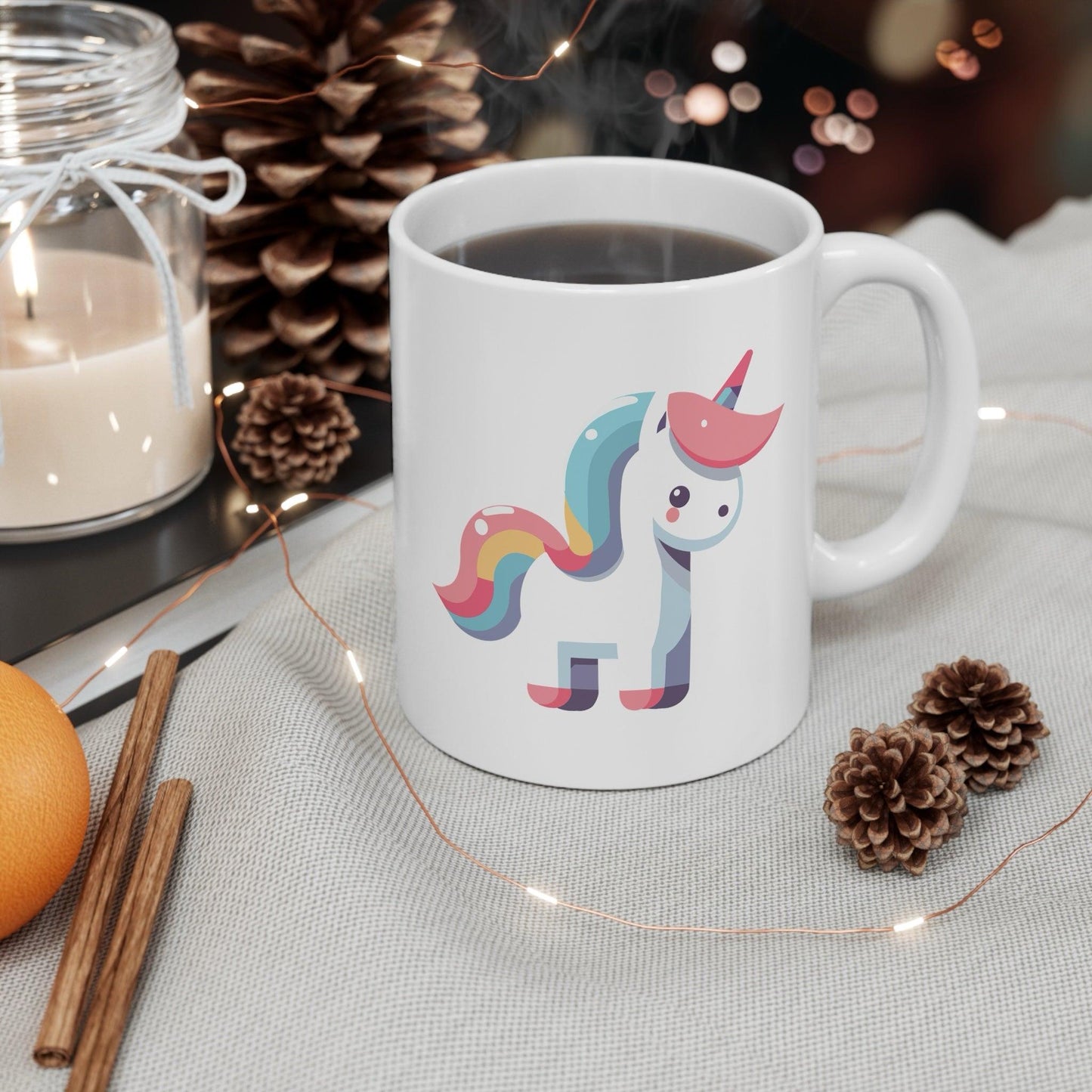 Minimalist Unicorn Mug | 11 oz Ceramic Mug - mezetto KEOLIX KEOLIX