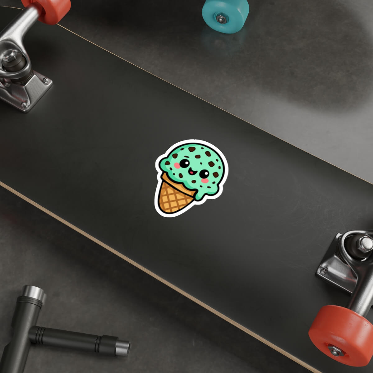 Mint Chocolate Chip Ice Cream Sticker - mezetto KEOLIX KEOLIX