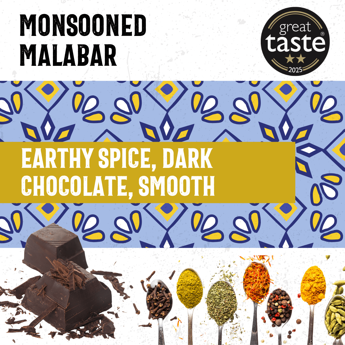 Monsooned Malabar Medium Roast - mezetto Acorns Coffee & Cake Acorns Coffee & Cake