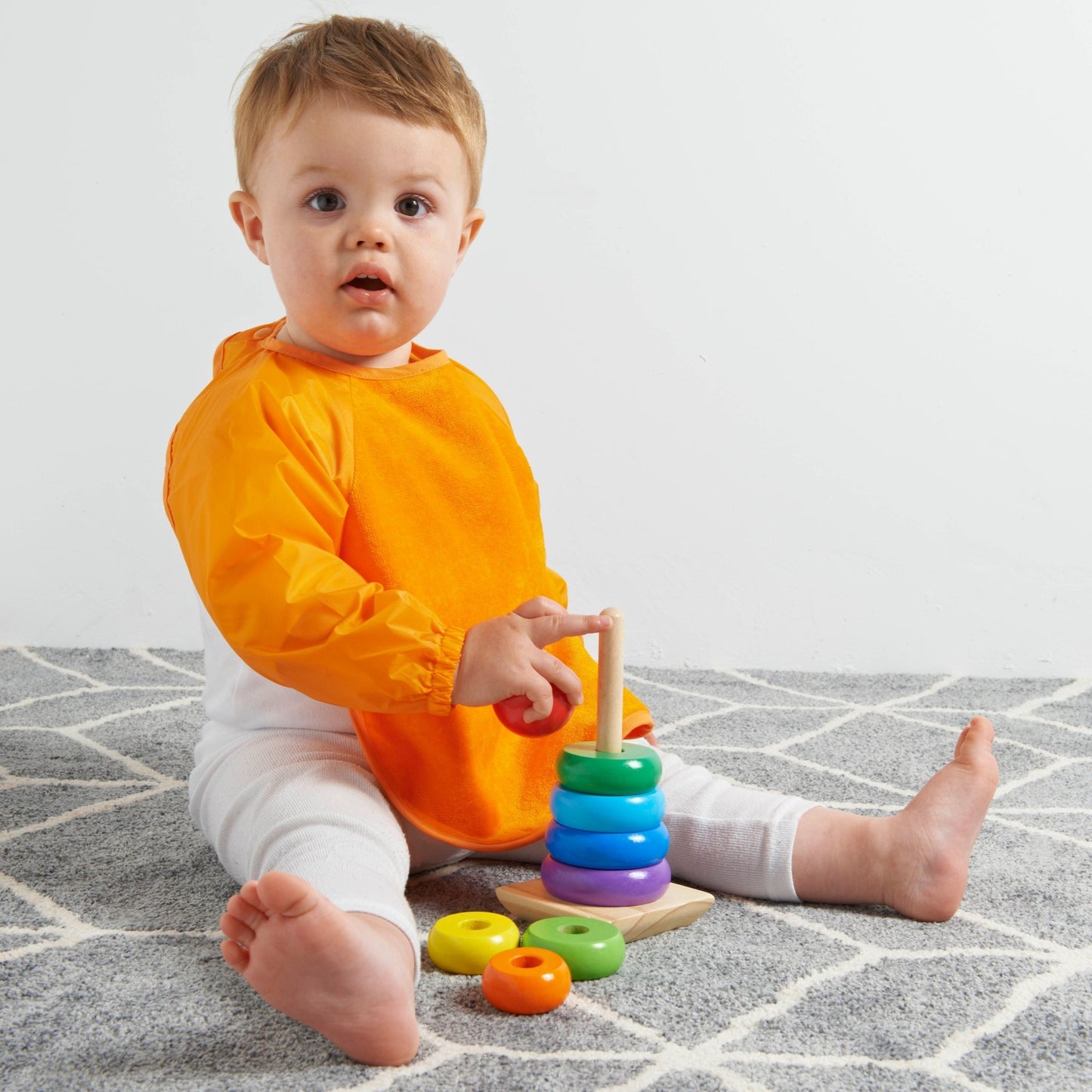 Mum 2 Mum Sleeved Wonder Bib - Two Sizes, 15 Colours - mezetto Baby&More Baby&More