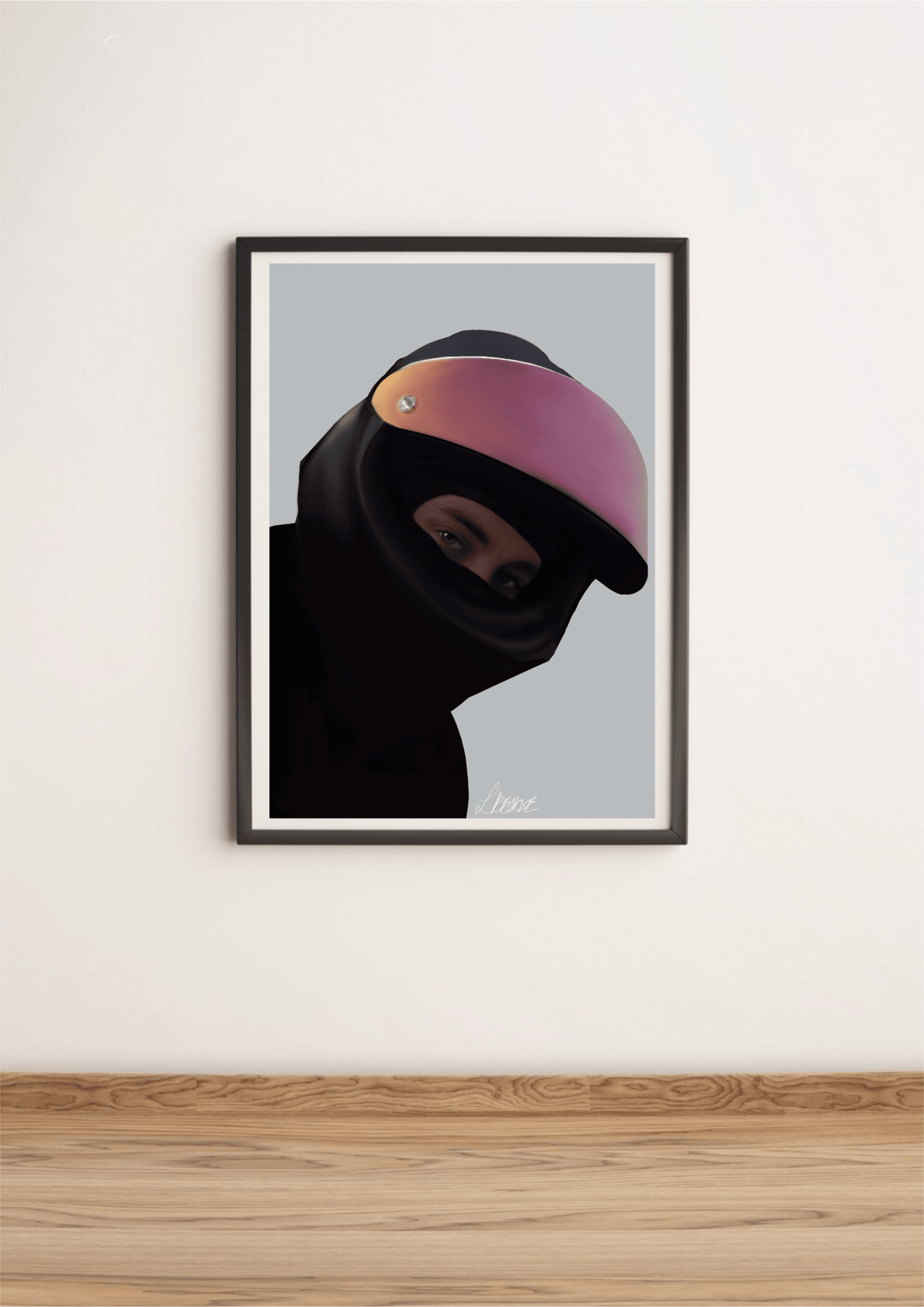 Mysterious Rider Art Print | Motorcycle Helmet Wall Decor - mezetto KEOLIX KEOLIX