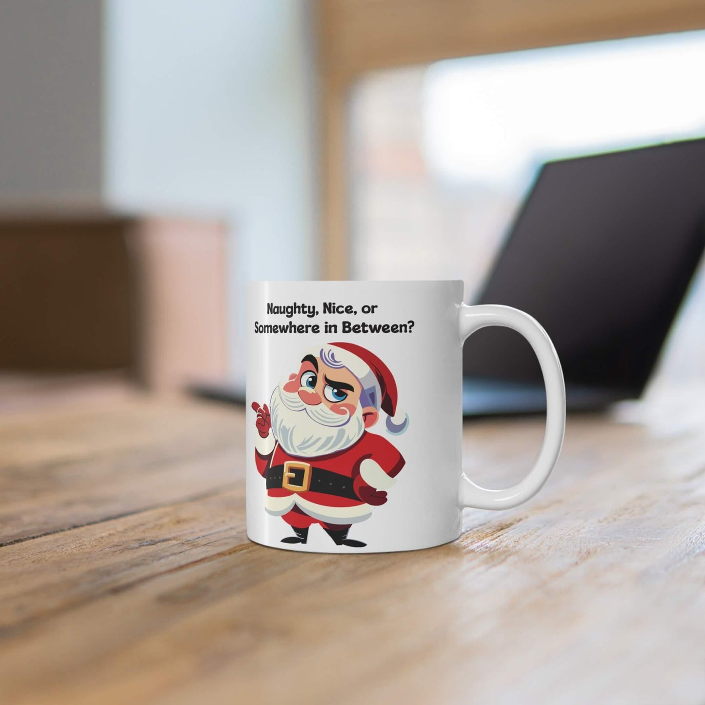 Naughty, Nice, or In Between? – Santa Christmas Mug - mezetto KEOLIX KEOLIX