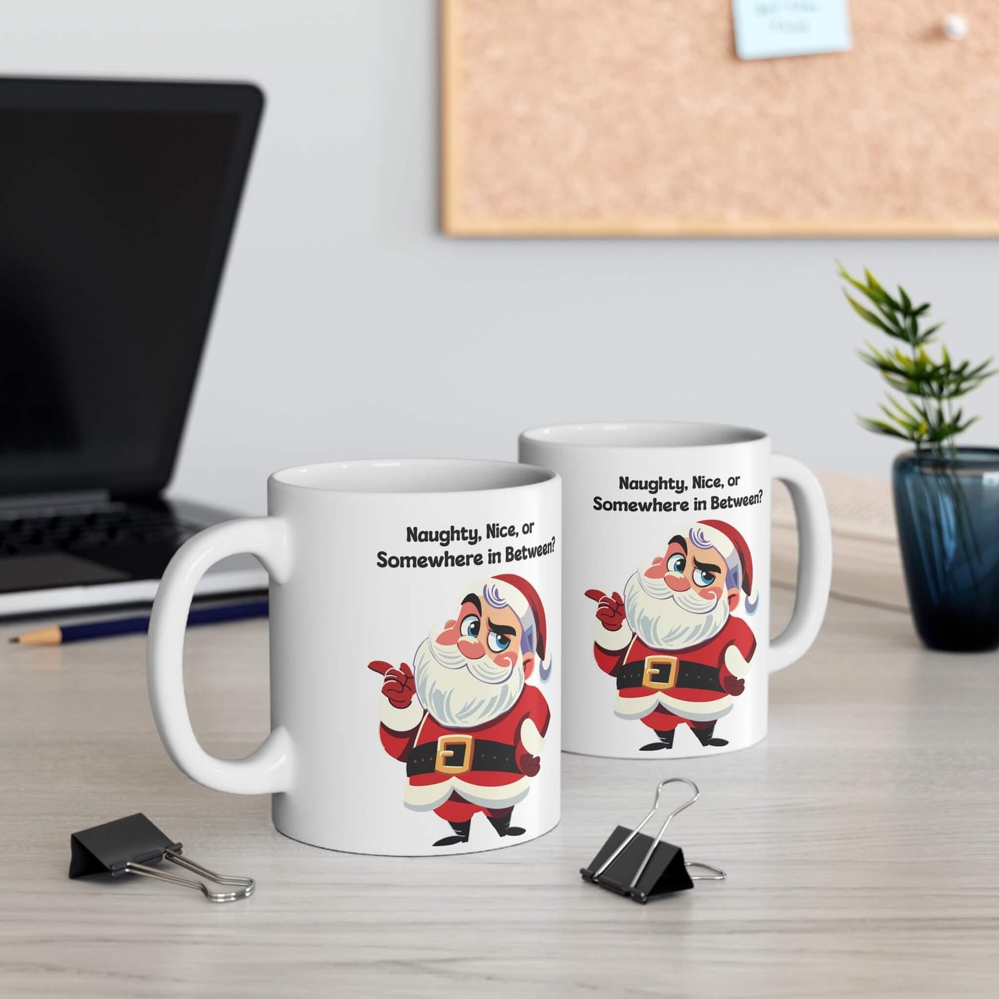 Naughty, Nice, or In Between? – Santa Christmas Mug - mezetto KEOLIX KEOLIX