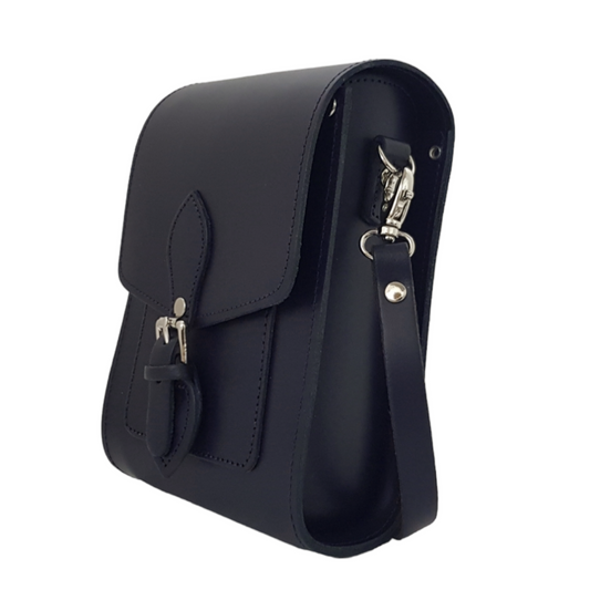 Handmade Leather Festival Phone Bag - Navy Blue-0