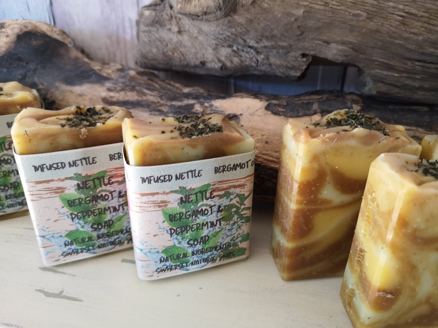 Nettle Pepermint & Bergamot Vegan Soap - mezetto Shopify Collective Somerset Natural Soaps