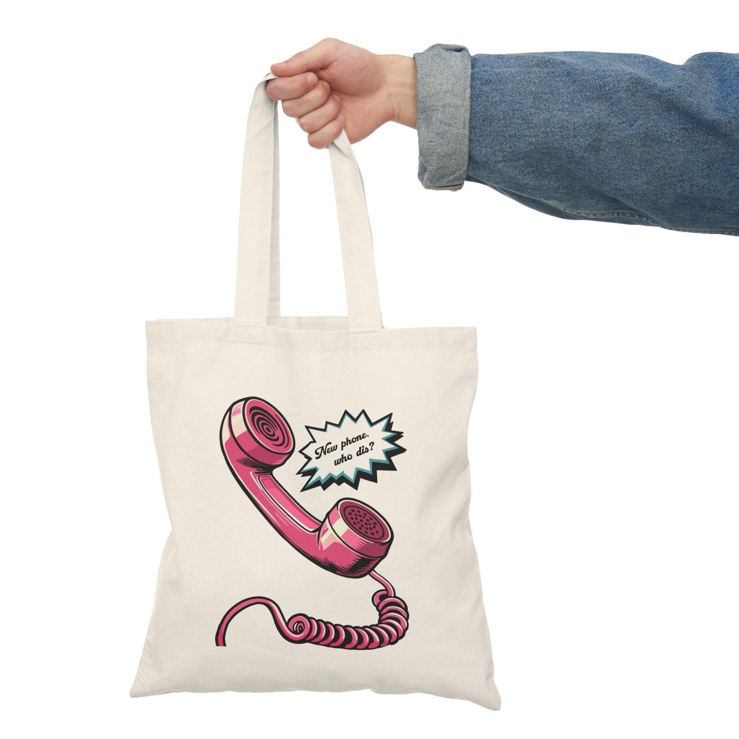 New Phone, Who Dis? Tote Bag – Retro Phone shopper - mezetto KEOLIX KEOLIX