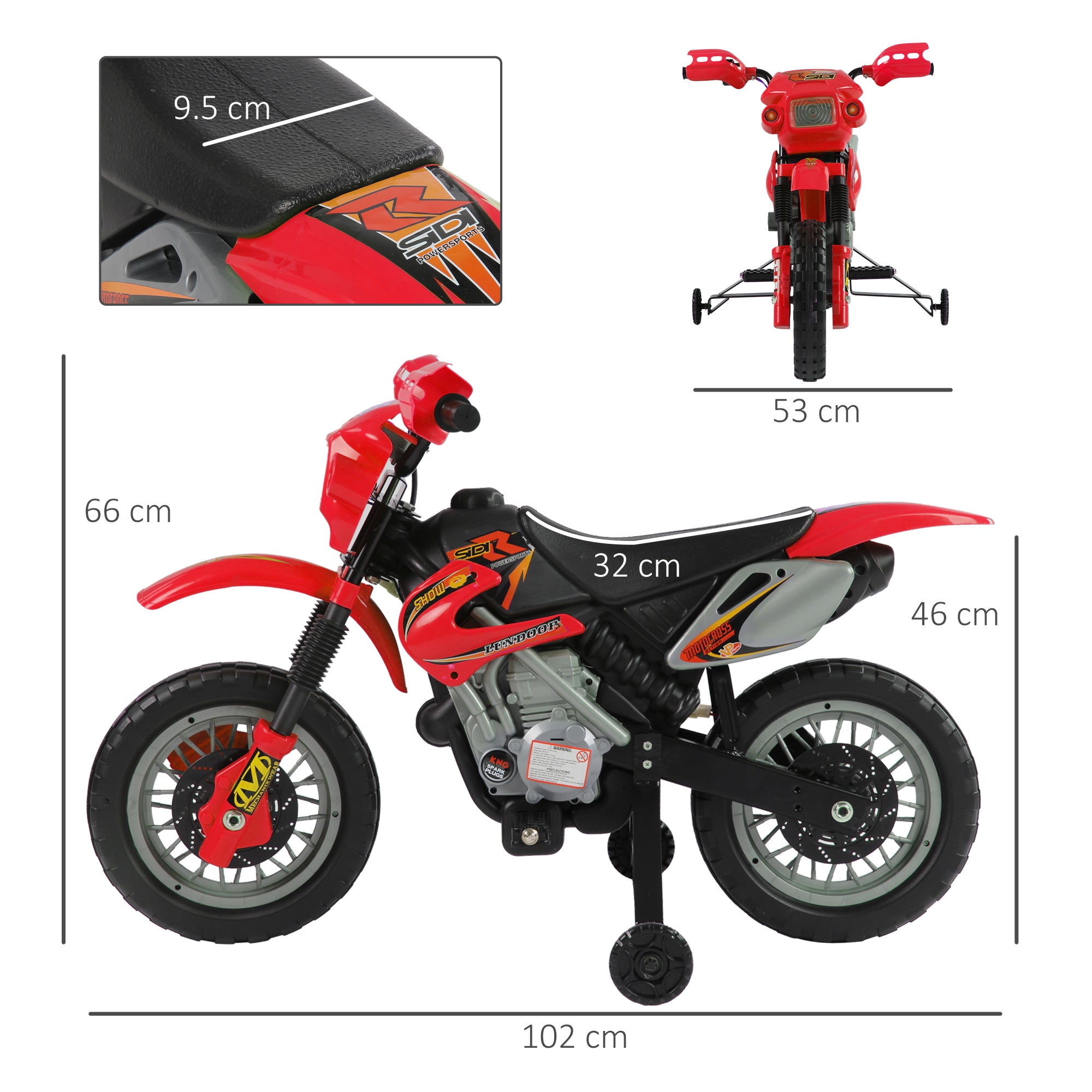 HOMCOM Electrifying Ride: 6V Motorbike for Petite Thrill-Seekers, Battery-Powered Scarlet Scooter-1