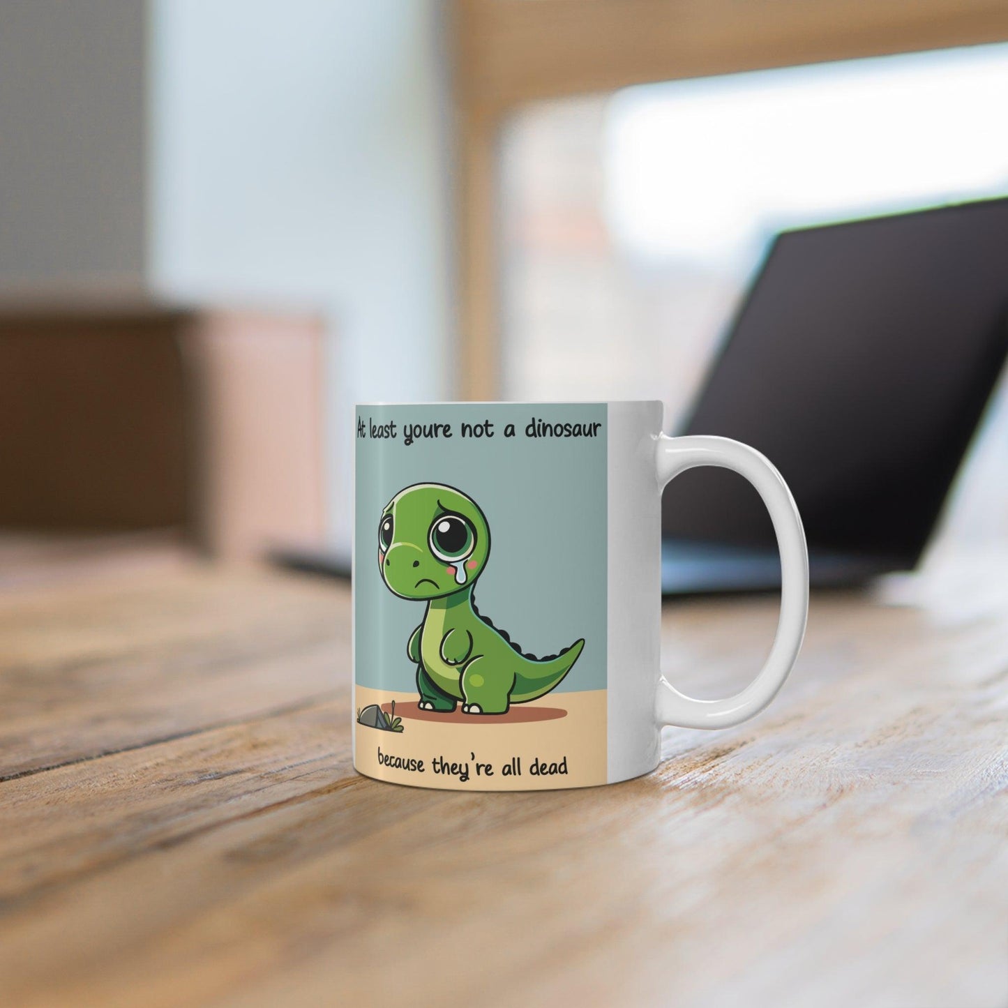 Not a Dinosaur – Funny Dark Humor Coffee Mug - mezetto KEOLIX KEOLIX