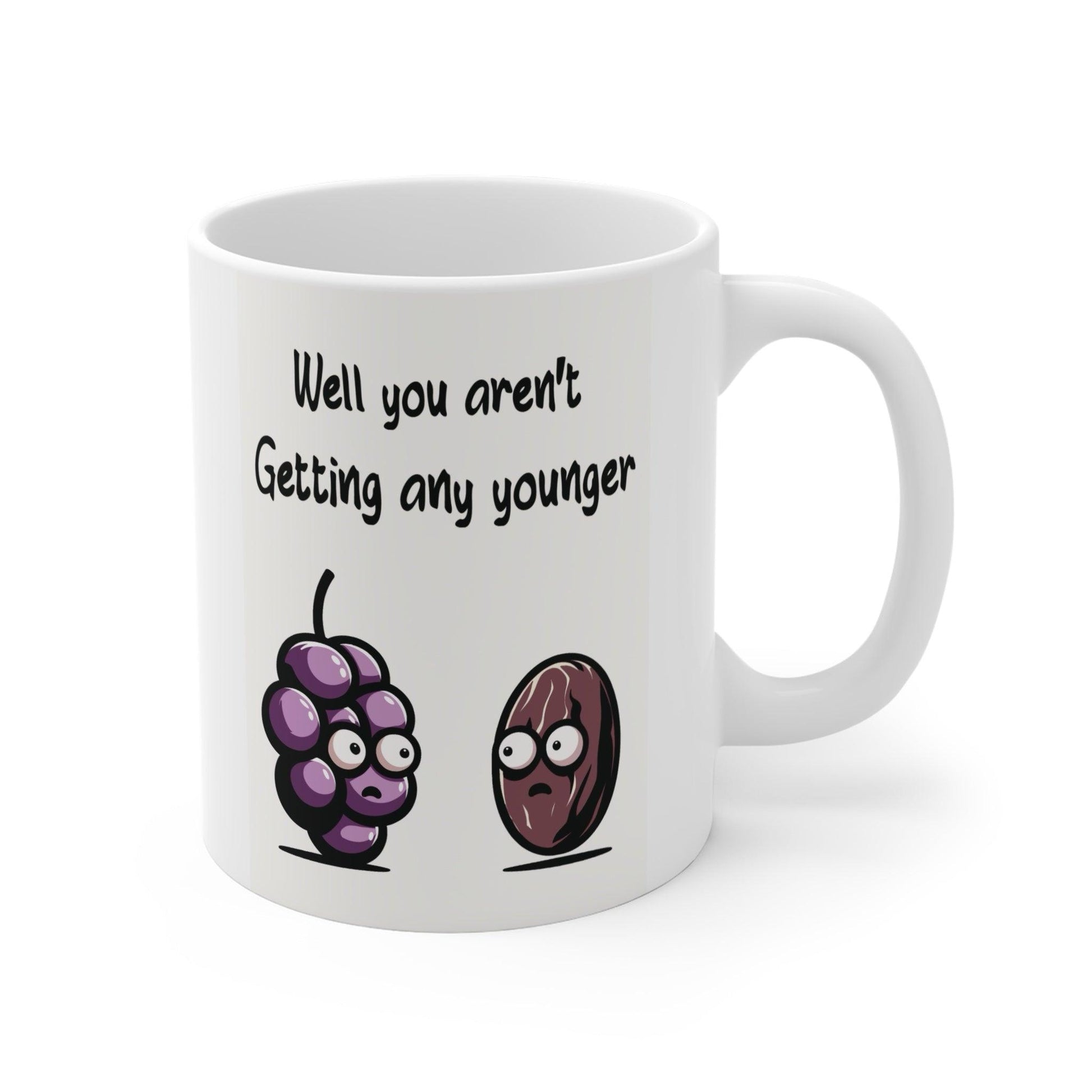 Not Getting Any Younger Funny Grape & Raisin Mug - mezetto KEOLIX KEOLIX