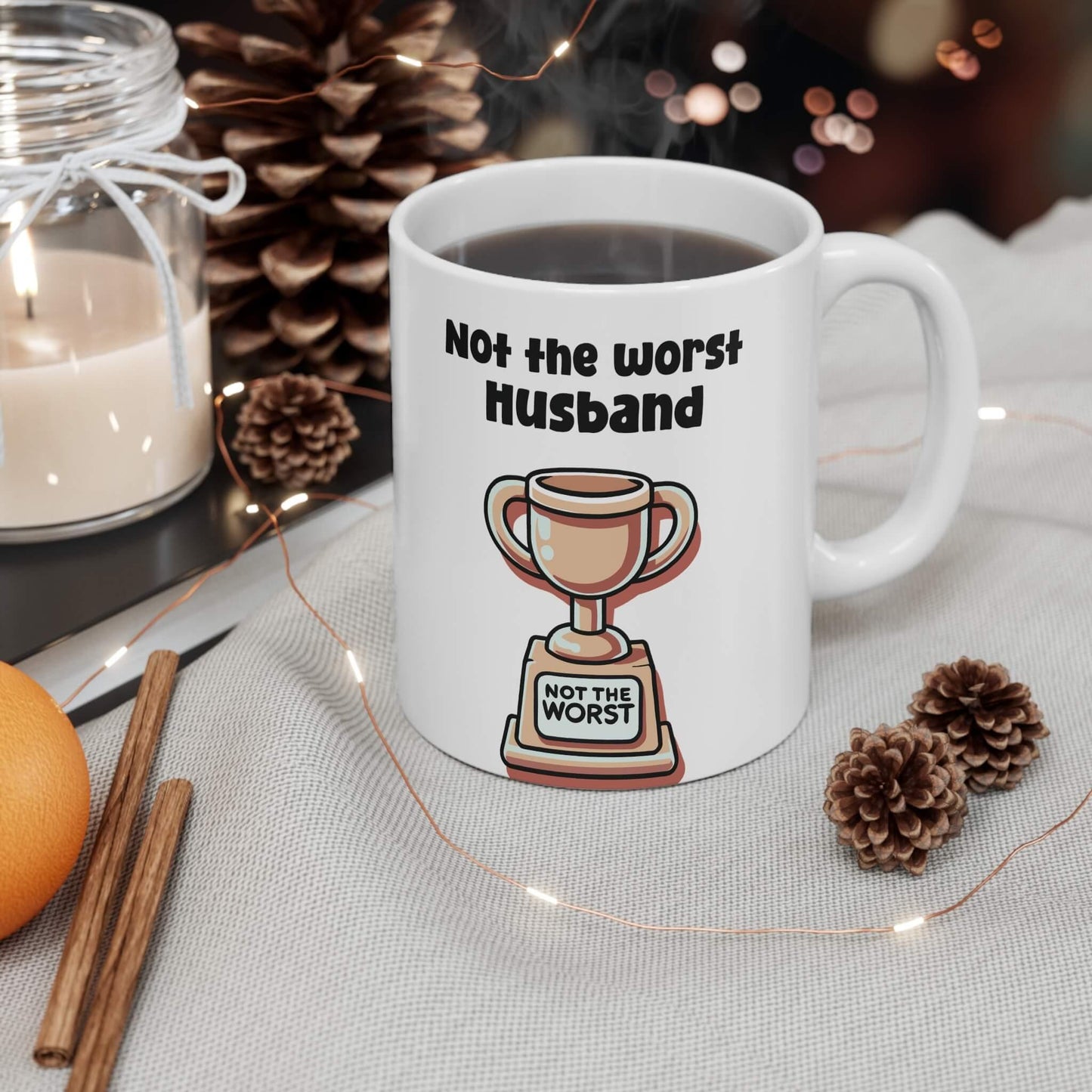 “Not the Worst” Trophy Mug – Personalised - mezetto KEOLIX KEOLIX