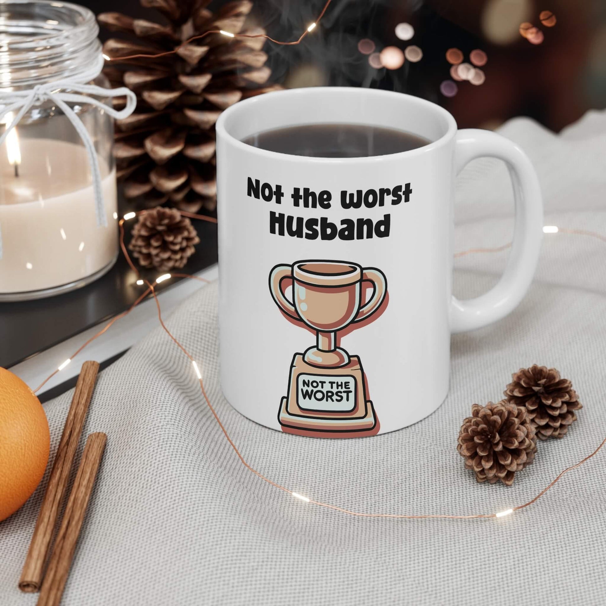 “Not the Worst” Trophy Mug – Personalised - mezetto KEOLIX KEOLIX