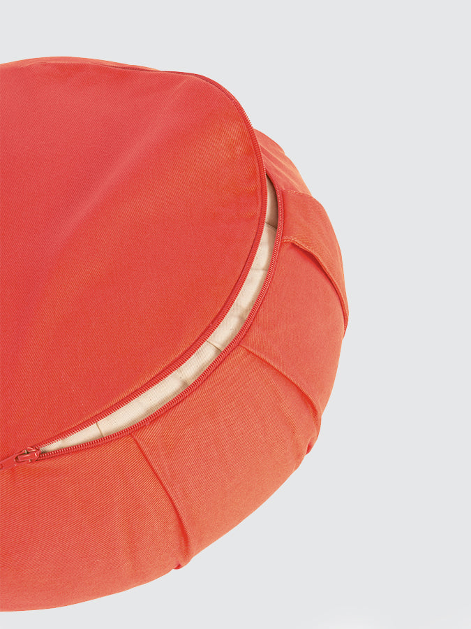 Yoga Studio GOTS Organic Cotton Crescent Lotus Zafu Buckwheat Cushion