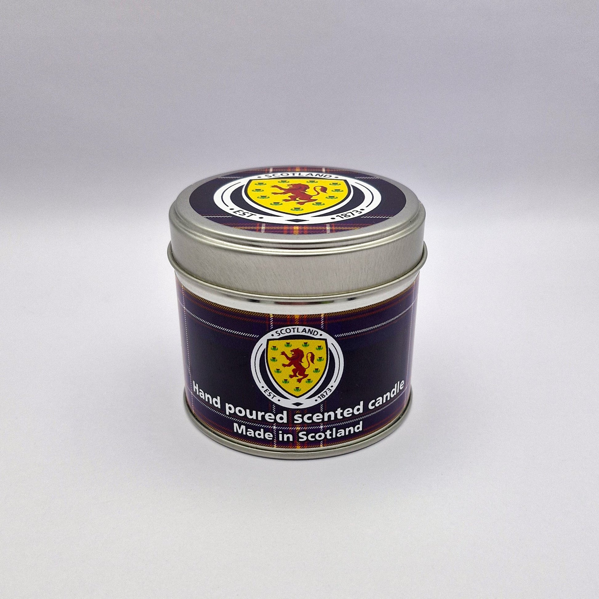 Official Scotland National Football Team Travel Tin Candle - mezetto Shopify Collective The Stirling Candle Company
