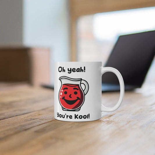 Oh Yeah! You’re Kool! Retro Jug Mug | 11 oz Positivity - mezetto KEOLIX KEOLIX