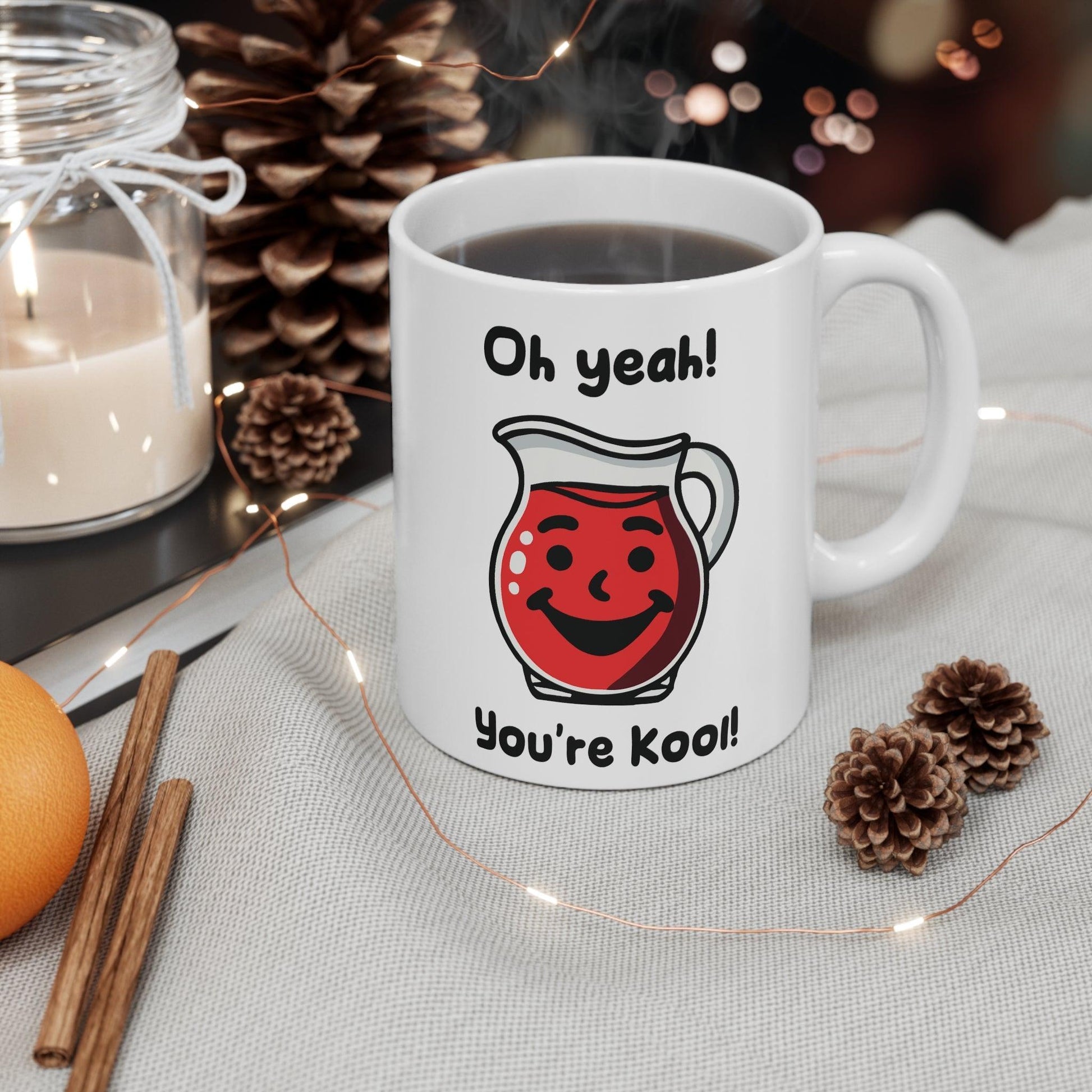 Oh Yeah! You’re Kool! Retro Jug Mug | 11 oz Positivity - mezetto KEOLIX KEOLIX