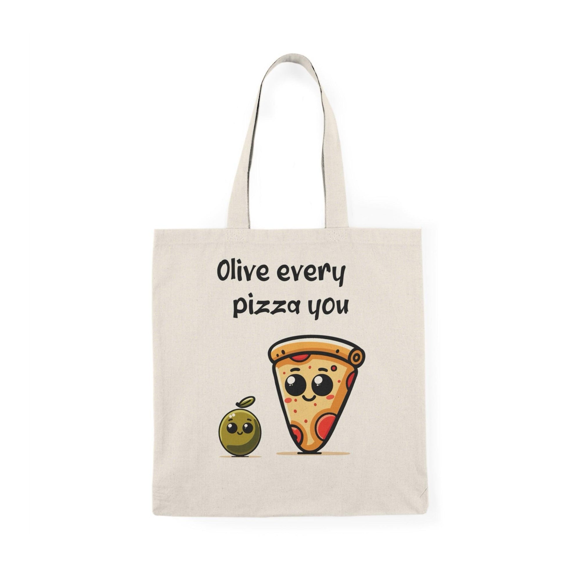 Olive Every Pizza You Tote Bag – Punny Cartoon Design - mezetto KEOLIX KEOLIX