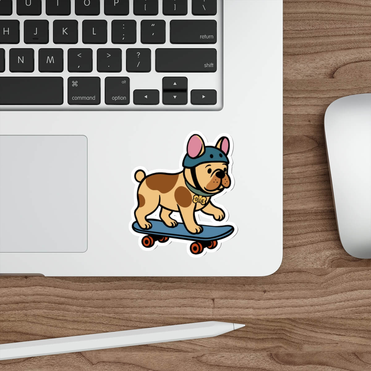 Ollie the Skater Bulldog Sticker – Funny Dog Vinyl Sticker - mezetto KEOLIX KEOLIX