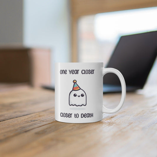 One Year Closer to Death – Party Ghost Mug - mezetto KEOLIX KEOLIX