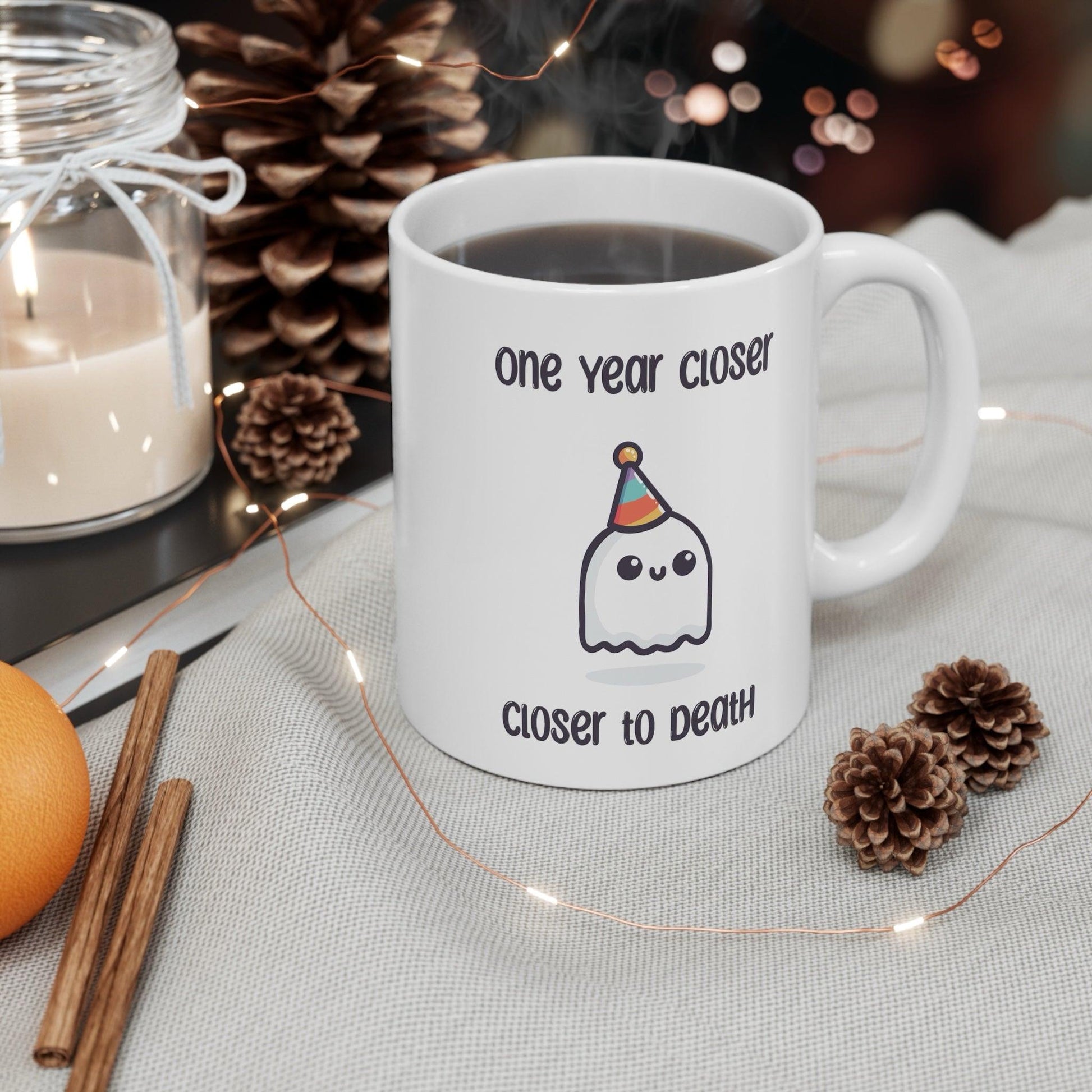 One Year Closer to Death – Party Ghost Mug - mezetto KEOLIX KEOLIX