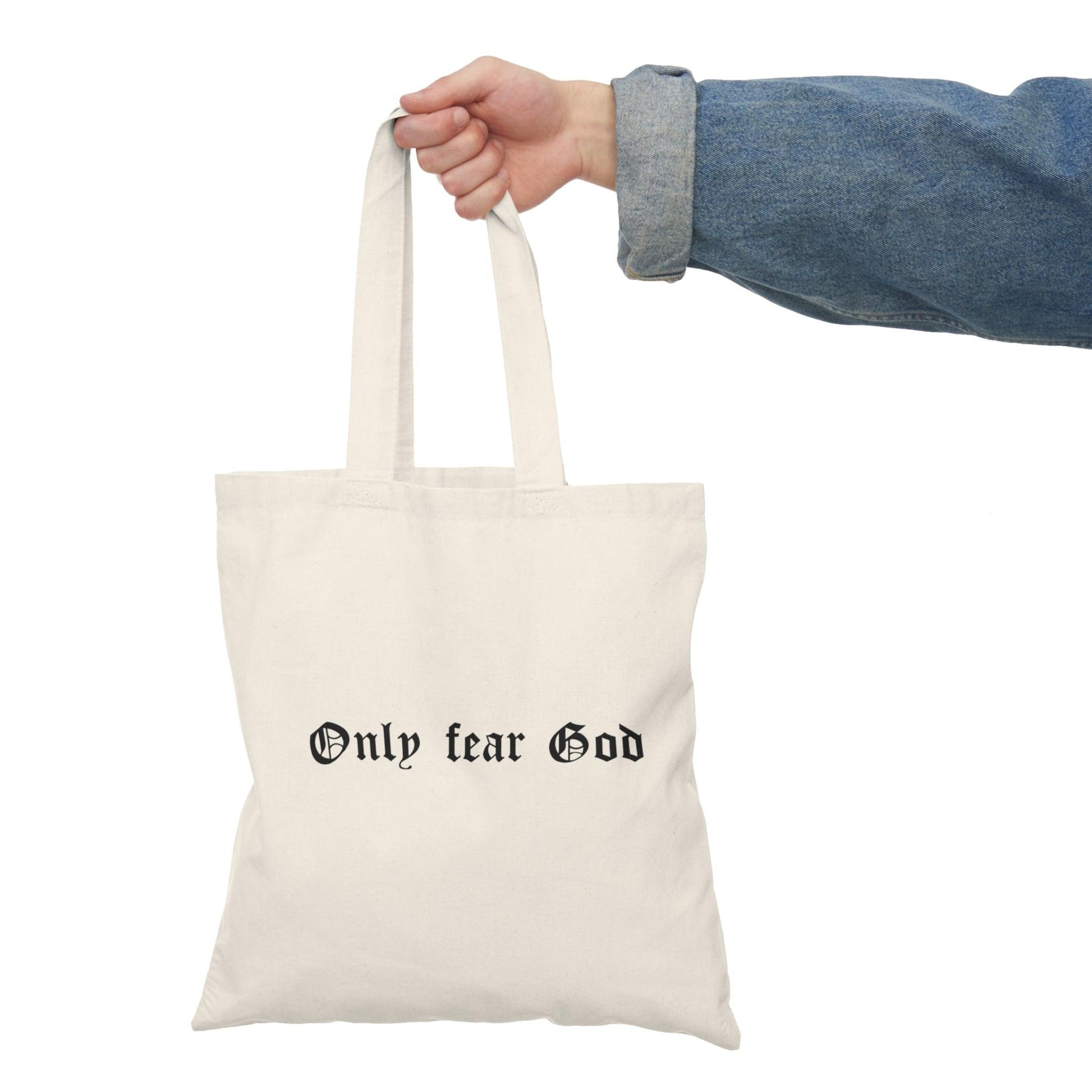 Only Fear God Tote Bag | Faith - Based Bold Statement Bag - mezetto KEOLIX KEOLIX