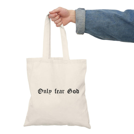 Only Fear God Tote Bag | Faith - Based Bold Statement Bag - mezetto KEOLIX KEOLIX