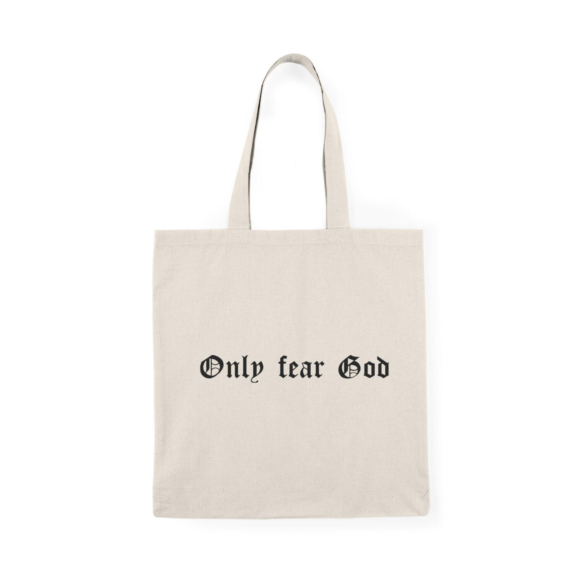 Only Fear God Tote Bag | Faith - Based Bold Statement Bag - mezetto KEOLIX KEOLIX
