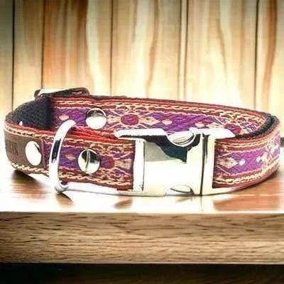Opulent Paws Personalised Cotton Couture Dog Collar - mezetto