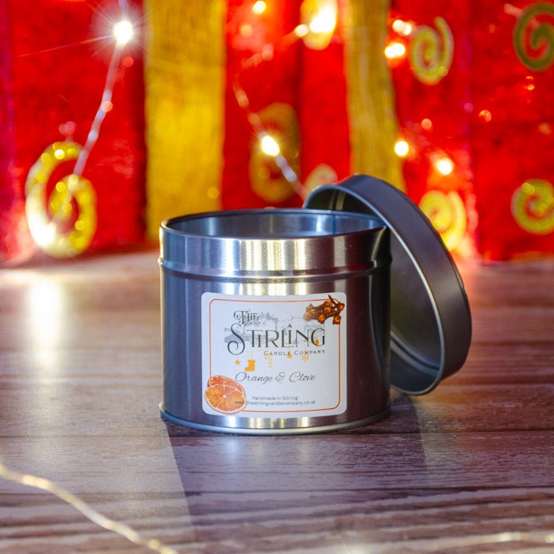 Orange & Clove - Travel Tin Candle - Cotton Wick - mezetto Shopify Collective The Stirling Candle Company